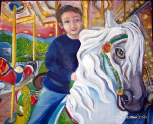 Boy on merry-go-round