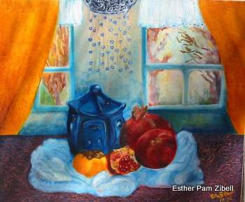 Still life with Chinese lantern