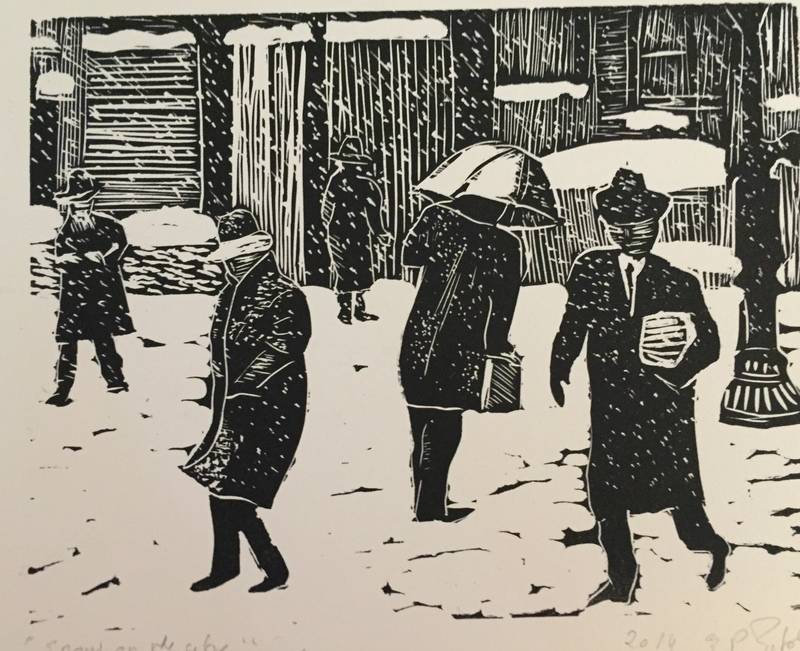 Snow  >> Linocuts